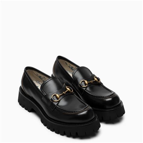Gucci Horsebit Loafers With Black Lug Soles Thedoublef