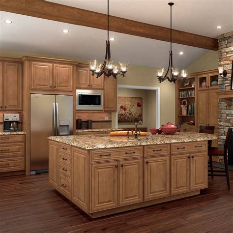 My top pick is medium to darker wood. Matching Maple Kitchen Cabinets with Your Kitchen Setting ...