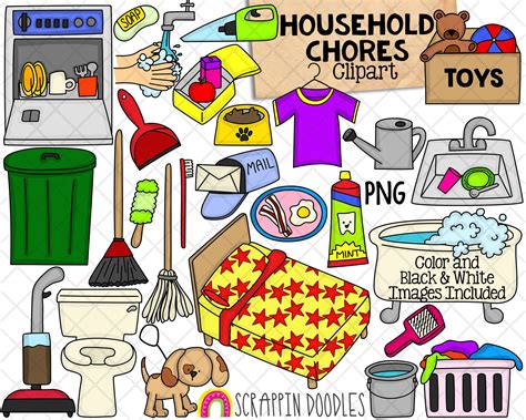Household Chores ClipArt - Doing Chores ClipArt - Chore Chart Images