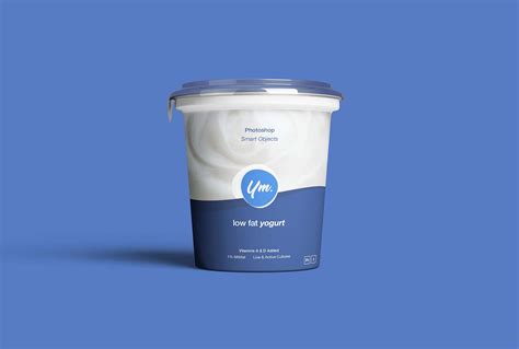 yogurt package mockup psd
