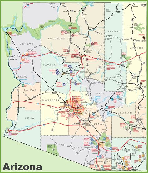 Arizona Sightseeing Map