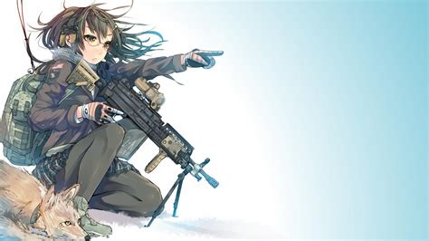 Anime Girl With Gun Wallpaper Iphone Foto Gratis Terbaru Posts Id