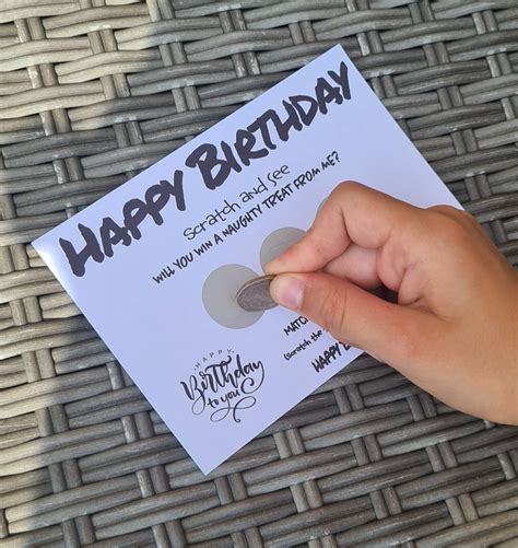 Rude Birthday Scratchcard Gift Blowjob Birthday Gift For Him Etsy