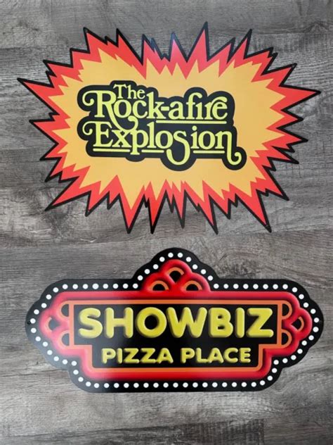 The Rock Afire Explosion And Showbiz Pizza Place Metal Reproduction Sign