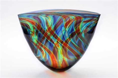 Bob Crooks Glass Art Glass Bowl Contemporary Glass Art Glass Art