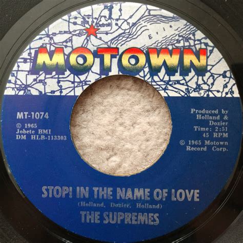 The Supremes Stop In The Name Of Love 1965 1st Arp Pressing