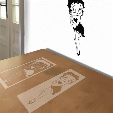 Betty Boop Stencil In 2 Layers