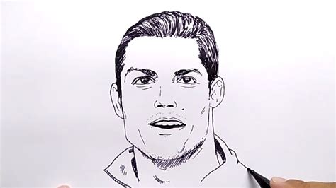 Very Easy How To Draw Cr7 Ronaldo No Pencil No Eraser Tutorial