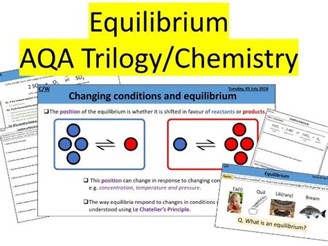 Equilibrium And Le Chateliers Principle Aqa Teaching Resources