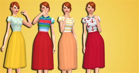 My Sims 4 Blog Blossom Dress In 20 Colors By Annabellee25