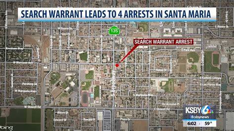 Search Warrant Leads To 4 Arrests In Santa Maria Youtube