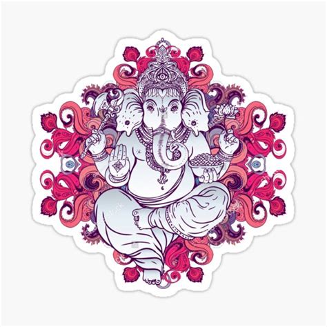Ganesha Sticker For Sale By Gautamaa Redbubble