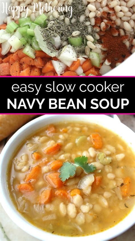 Add 1 cup diced fully cooked turkey ham with the remaining ingredients in step 2. Slow Cooker Navy Bean Soup | Recipe | Healthy soup recipes ...