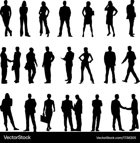 Business People Silhouette Royalty Free Vector Image