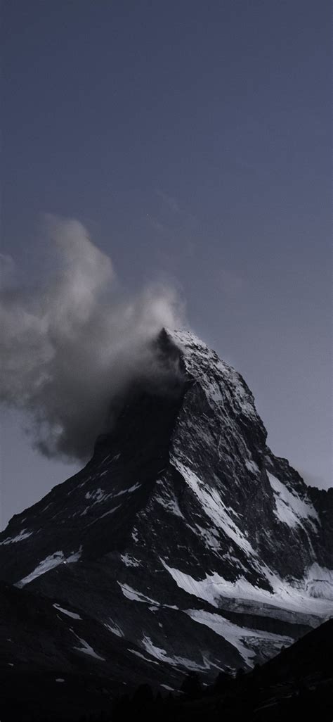 Matterhorn Mountains Sky Clouds Iphone X Wallpapers Free Download