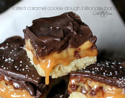 ~salted Caramel Cookie Dough Billionaire Bars Oh Bite It