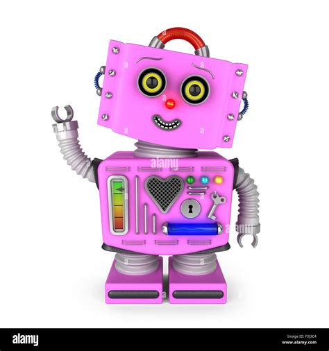 Pink Vintage Toy Robot Girl Stock Photo Alamy