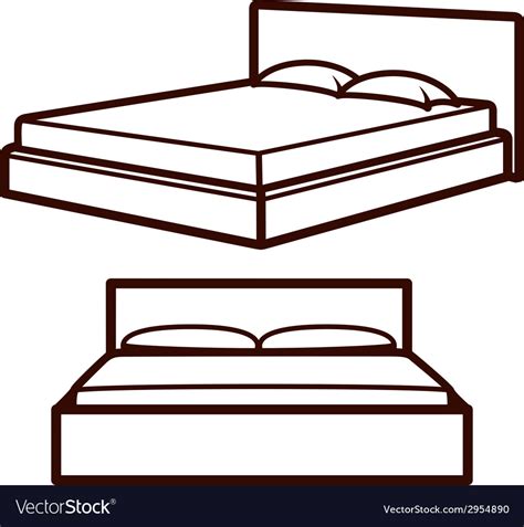 Simple With Beds Royalty Free Vector Image Vectorstock