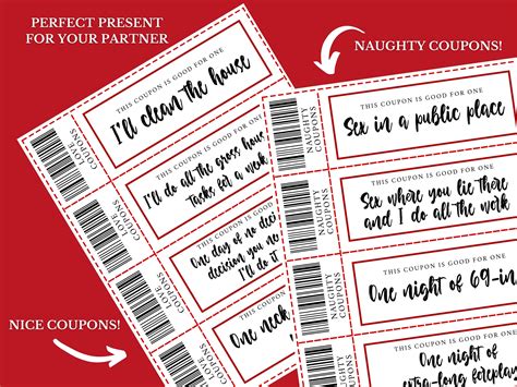 Naughty Sex Coupons Valentines T For Him Dirty Love Coupons Etsy