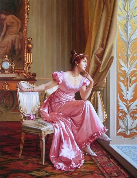 Vittorio Reggianini 1858 1938 — 654x850 Woman In Pink Gown Painting