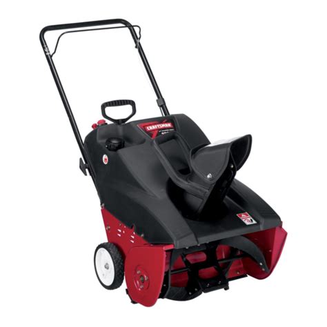 Craftsman 88704 123cc 4 Cycle Single Stage Snow Thrower Operators