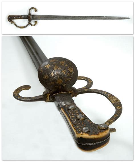 Hunting Sword Dated Circa 1600 Medium Steel Horn Copyright