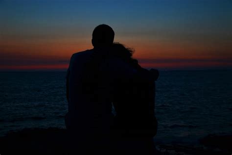 Free Picture Sunset Silhouette People Shadow Beach Sun Ocean Dawn Dusk