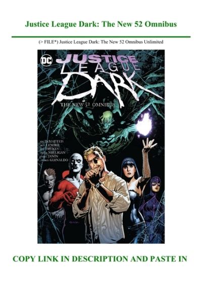 Pdf File Justice League Dark The New 52 Omnibus Unlimited