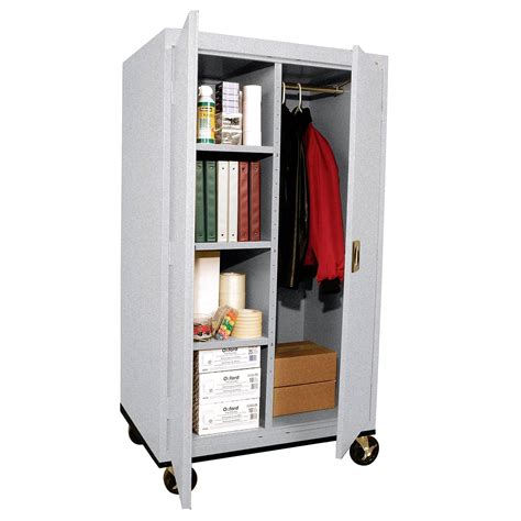 Sandusky Lee 5 Shelf Steel Transport Mobile Combination Cabinet With