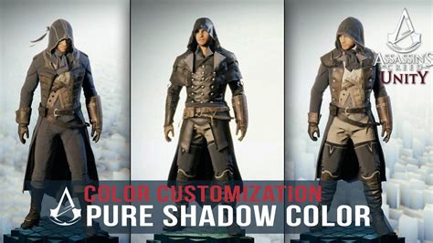 Assassins Creed Unity Pure Shadow Color Customization Black Outfit