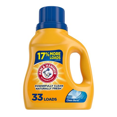 Arm Hammer Clean Burst, 33 Loads Liquid Laundry Detergent, 33 fl oz
