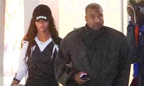 kanye west spotted with model juliana nalu amid anti semitic outburst daily mail online