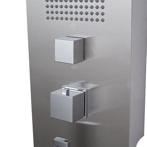 • minimum 2 bar pressure • made from polished stainless steel • wras approved certificated • recessed into the ceiling • chrome finish. Milano Lisse - Concealed Brushed Shower Panel with 400mm ...