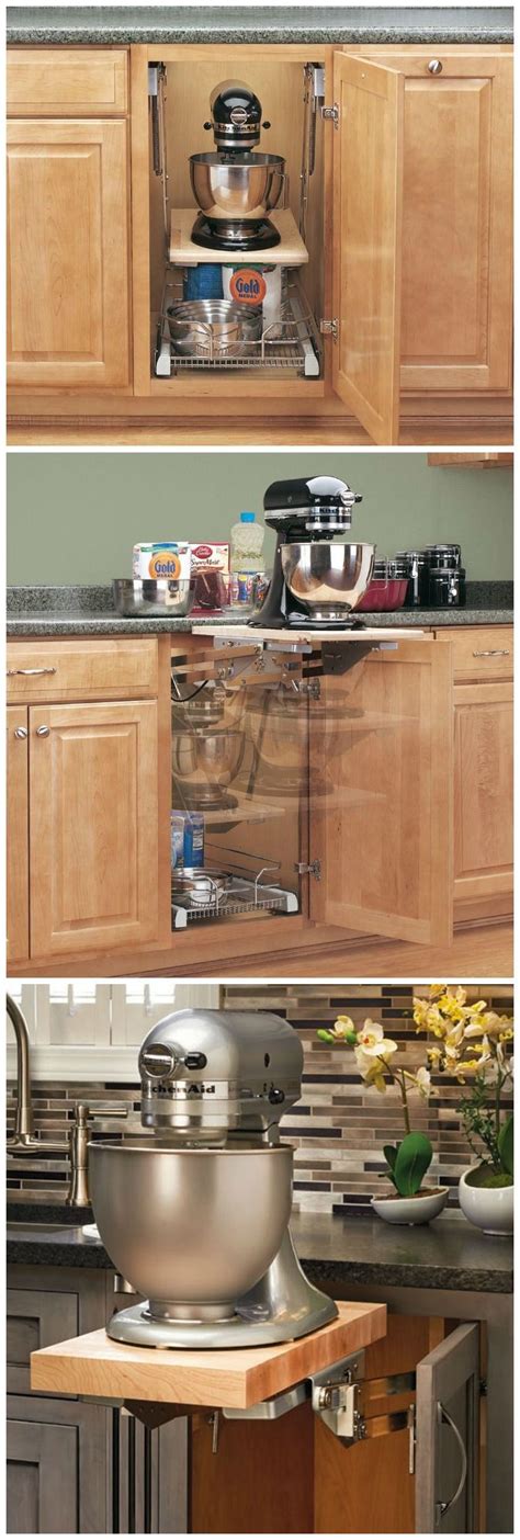 Kitchen shelves are practical and very versatile and there's basically an infinite number of ways in which you can take advantage of that. Rev-A-Shelf Appliance Lift: Unique Storage Solution for ...