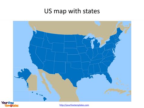 Free Editable Us Map Powerpoint Template Free Printable Templates