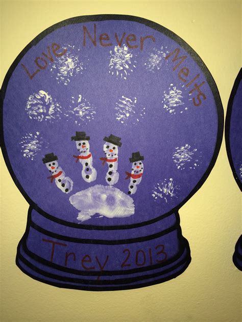 Snowman Handprint Love Never Melts Arts And Crafts For Kids School