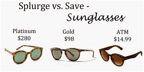 splurge vs save sunglasses nicole to the nines