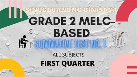 Grade 2 Melc Based Summative Test No1sinugbuanong Binisayafirst