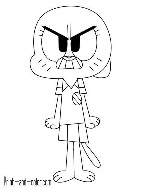 Check spelling or type a new query. The Amazing World of Gumball coloring pages | Print and ...