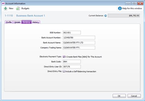 If you want any other information, feel free to contact me on: 1. Record your bank account details - MYOB AccountRight - MYOB Help Centre