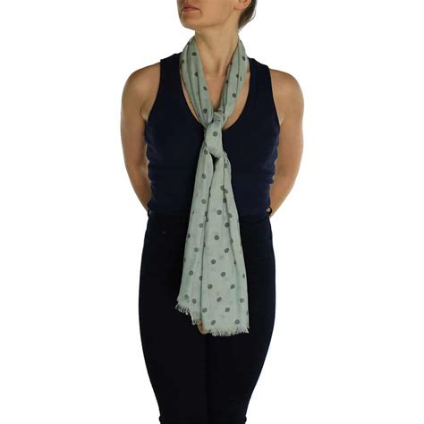 Misty Blue Polka Dot Pashmina Scarf Shawl Wrap York Shawls