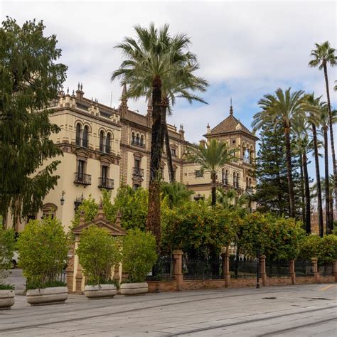 View Of The Historic Hotel Alfonso Xiii In Downtown Seville Editorial