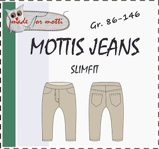 Lange kinderhose mit seitlicher tasche oder schleifen, echtgrößensystem (~ gr. Mottis Jeans für Kinder | Gemusterte jeans, Schnittmuster ...