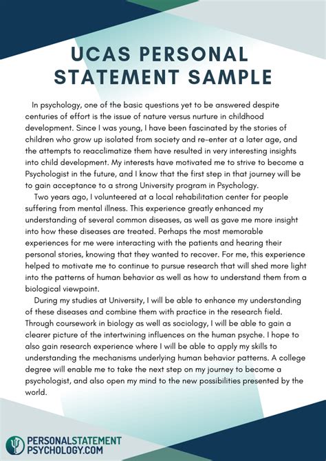 How does the thesis stand up to the challenge of a counterargument? UCAS Personal Statement Sample | Personal statement ...