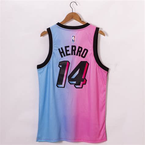 Pick up an officially licensed miami heat city jersey from fanatics.com for the hottest designs of the season. Tyler Herro #14 Miami Heat 2020-21 Blue Pink Rainbow City Jersey