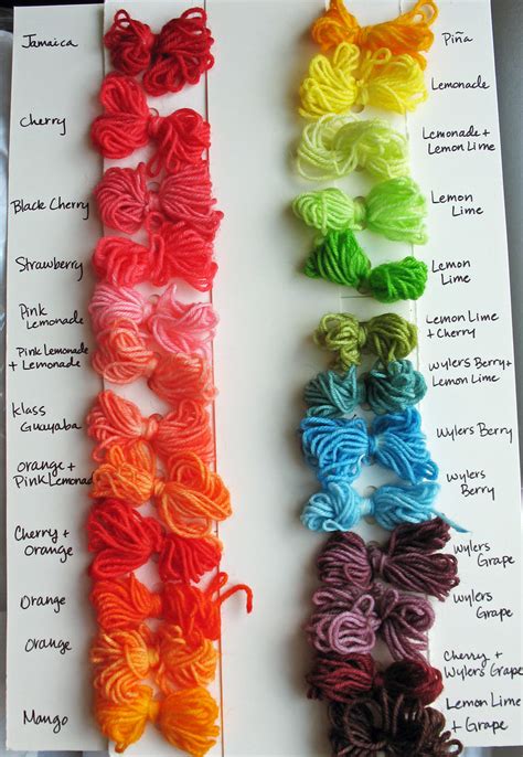 Kool Aid Yarn Color Chart Ahley Akers Flickr