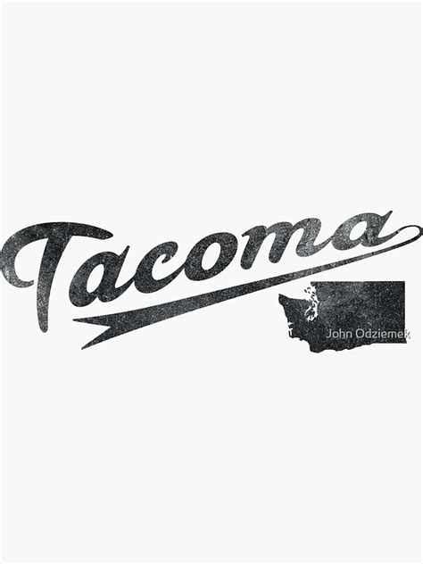 Tacoma Washington Sticker By Johnodz Redbubble