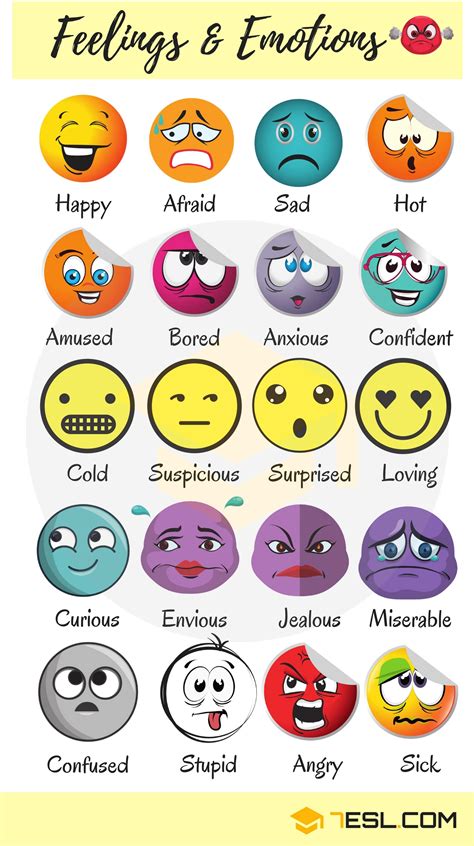 How To Describe Someones Feelings And Emotions Eslbuzz Learning English
