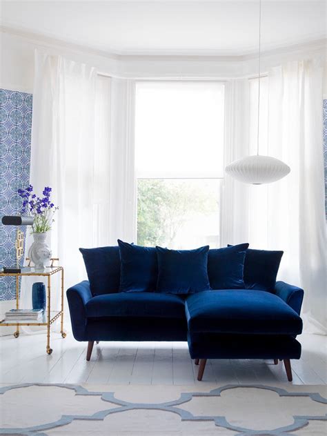 Attention on starting to be the fundamental principles within issue floor to ceiling windows and floor to ceiling windows brown velvet tufted french sofa crystal chandeliers floor to ceiling windows broad river french. Modern Blue Sofa For Living Room Decoration #16189 ...