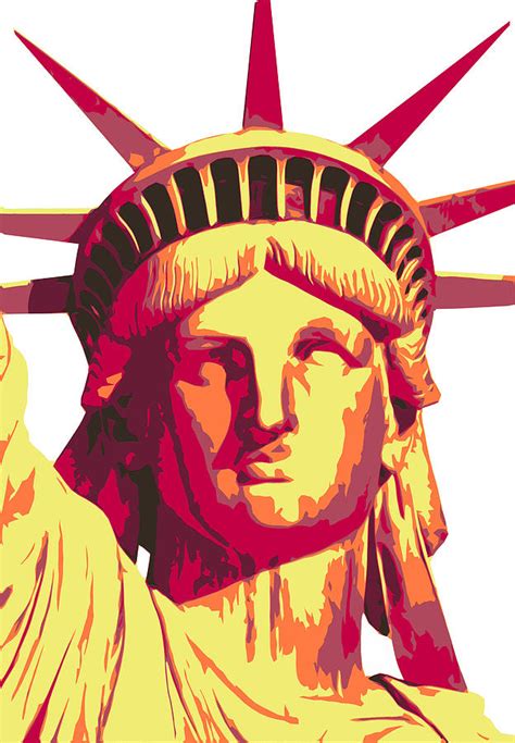 Statue Of Liberty With Colors Digital Art By Carlos Monzon